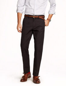 slim fit twill pants