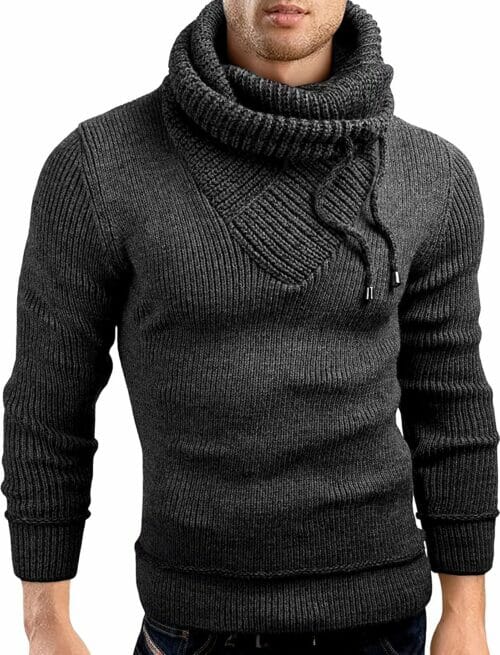 Shawl Collar Hoodie knit cardigan