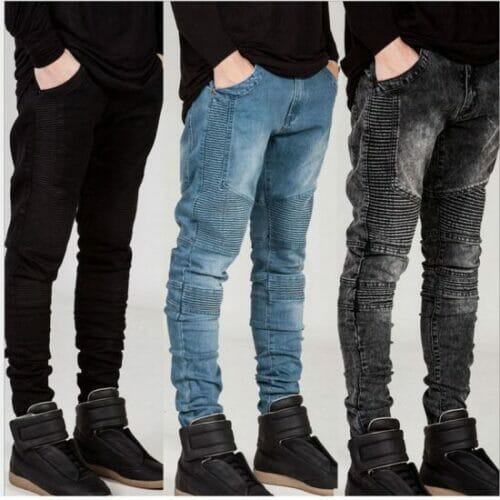 New-Style-High-Quality-Biker-Ripped-Distressed-Jeans-Wear-Mens-Fashion-Denim-Skinny-Trousers-Jeans-Men