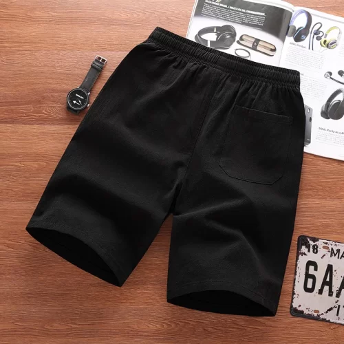 black casual short pants