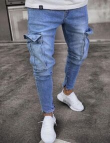 cargo denim jeans