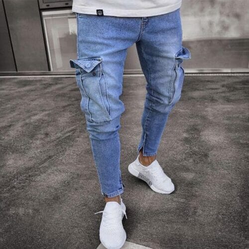 cargo denim jeans