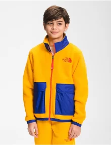 color block fleece jacket