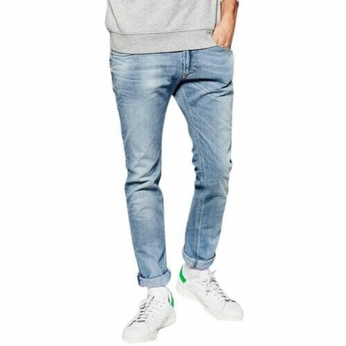 light wash denim jeans