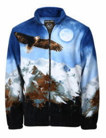 printed fleece jacket