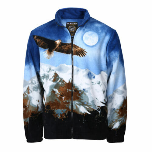 printed fleece jacket