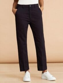 twill ankle pants