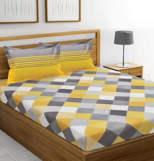 printed hotel cotton bed sheet